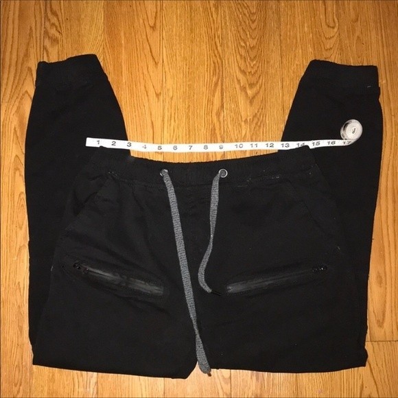 Vintage 90s ROCAWEAR Cargo Jogger Pants Black zipper details size M - Picture 7 of 9